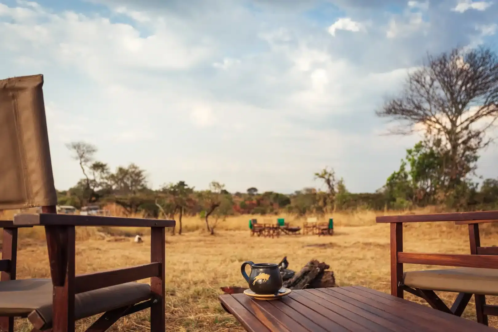 Tanzania lodge safari camp at sunset