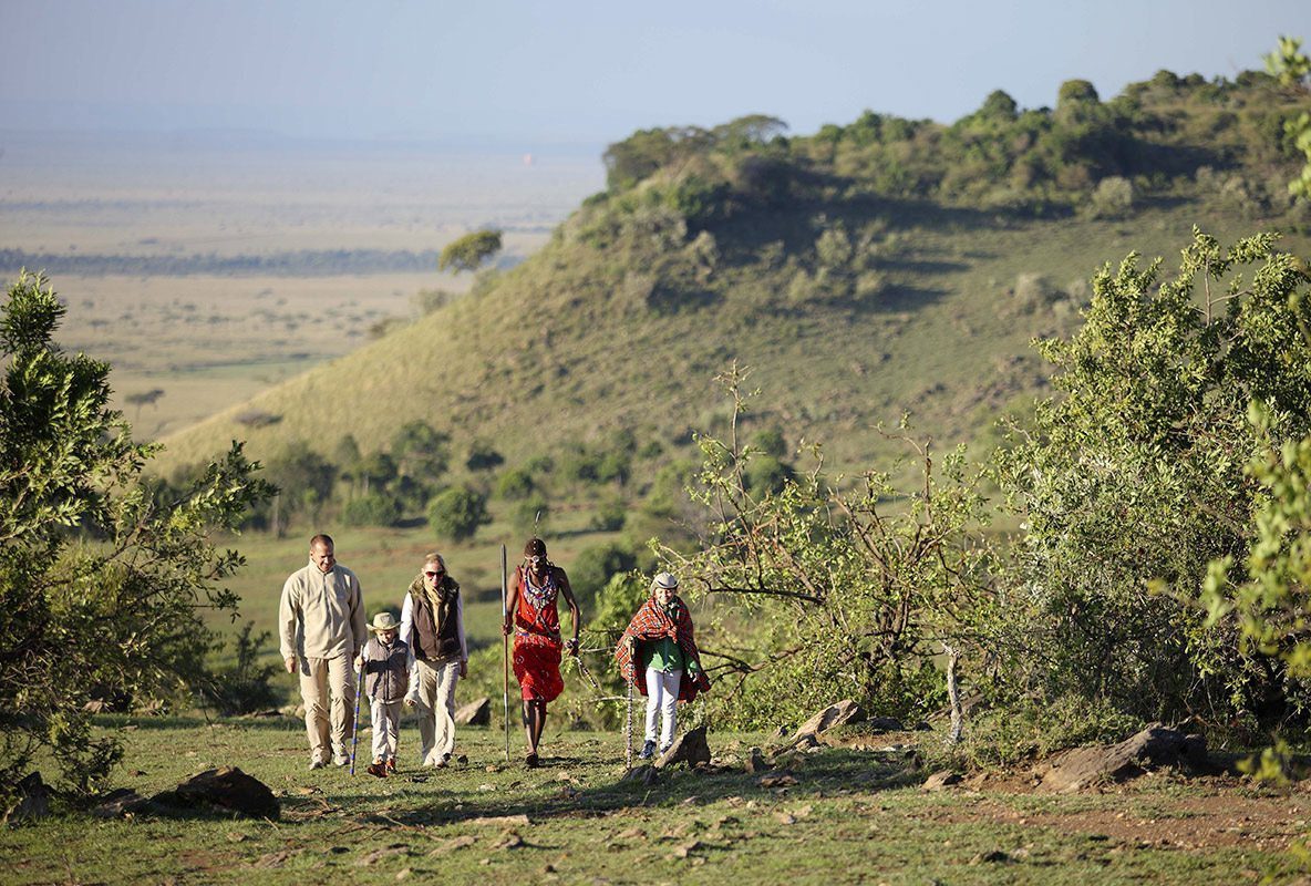 Guided walking safari with Maasai guide