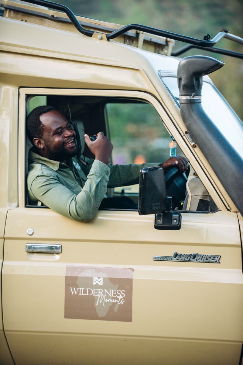 A Wilderness Moments guide on a game drive