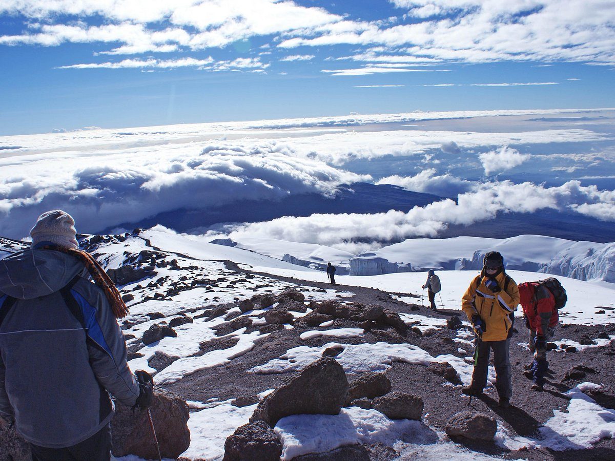 Mount Meru trekking summit above the clouds
