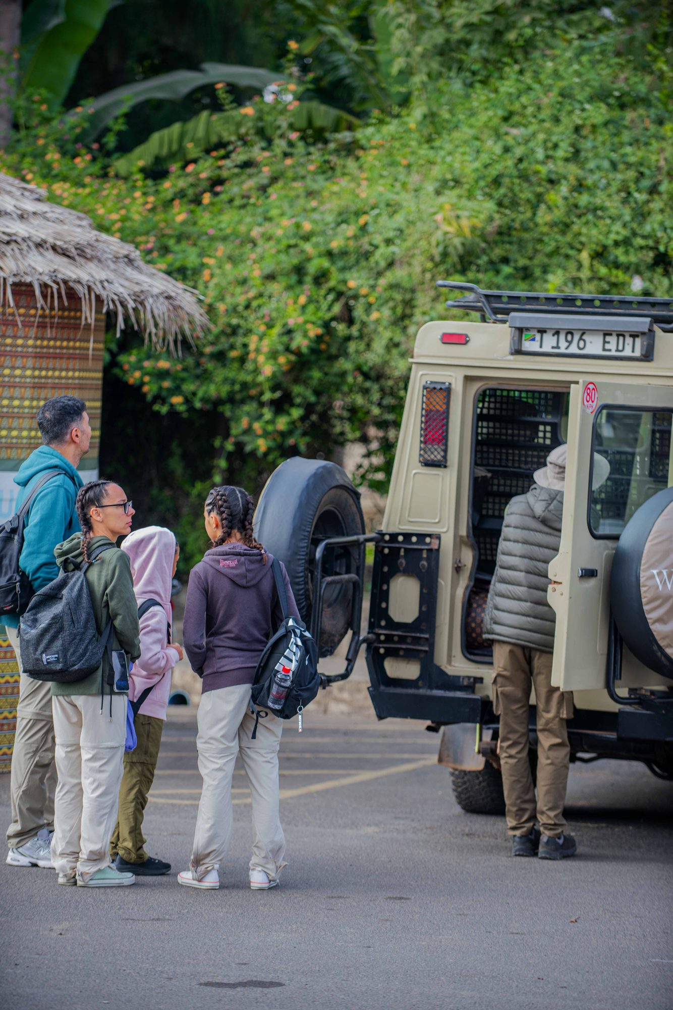A warm welcome from our guide as guests arrive for their Tanzania safari