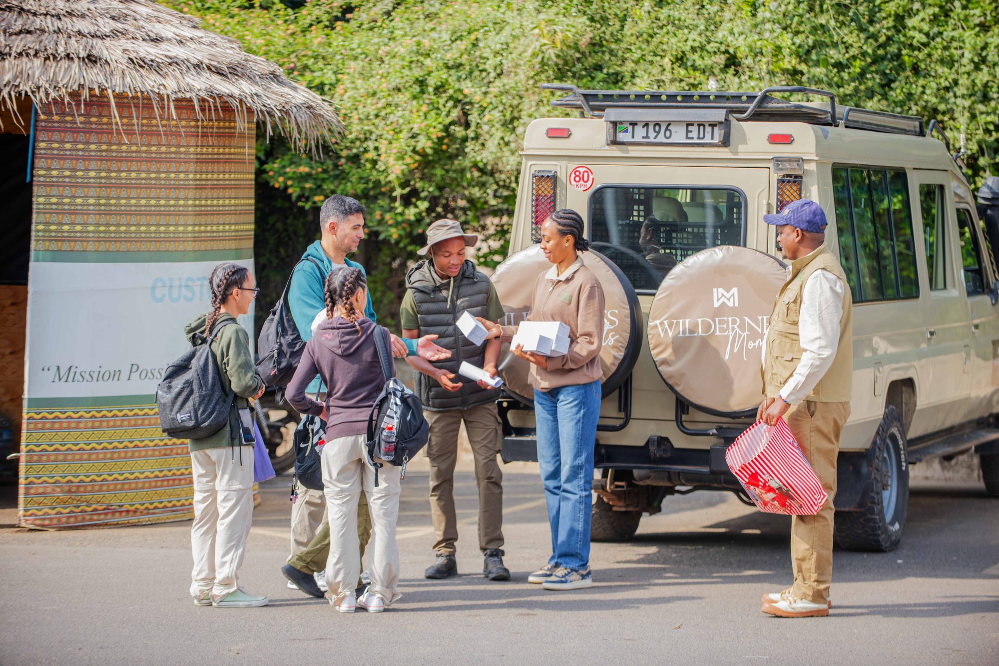 A family ready to begin their Wilderness Moments adventure